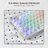 Redragon Elf Pro K649 Gasket 75% 82-Keys Mechanical Gaming Keyboard, Translucent Custom Switch, Hot-Swappable, USB-C Wired, BT 3.0/5.0 & 2.4Ghz Connectivity, 3000mAh Battery, White | K649CT-RGB-PRO